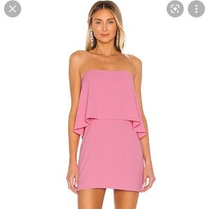 amanda uprichard pink strapless dress
